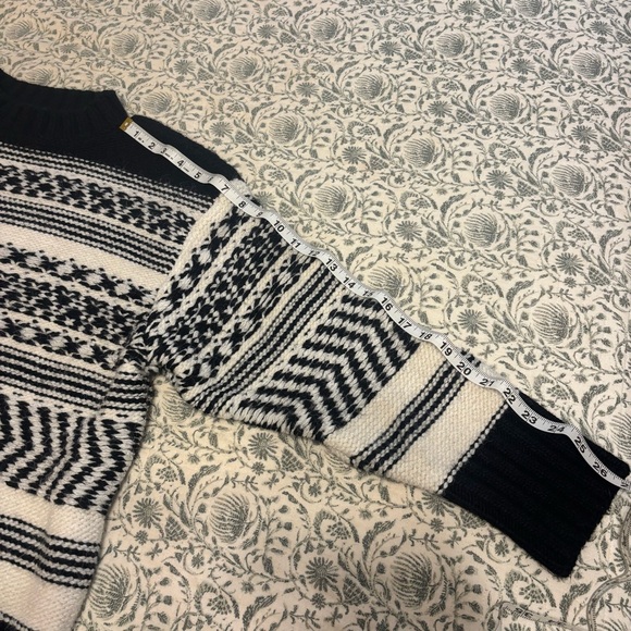 Mango Black and Cream Patterned Turtleneck Sweater - Picture 6 of 7
